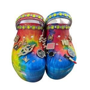 Platform Tie Dye Crocs (Custom)